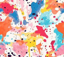 Fototapeta na wymiar seamless pattern with colorful splashes