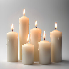 Candles flickering in the wind