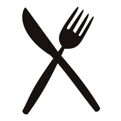 Fork and knife icon. Simple illustration of fork and knife vector icon for web