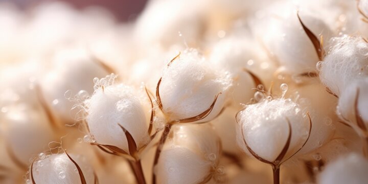 close up of cotton, generative AI