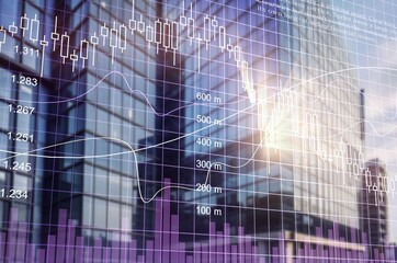 Investing estate concept with digital chart