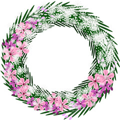 Winter Frame, Snowflake Wreath.