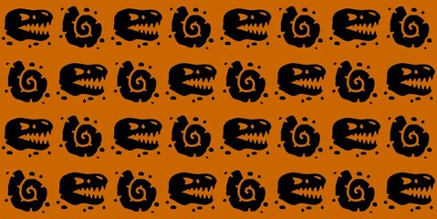 Brown prehistoric dinosaur fossil background © The Brainy Canadian