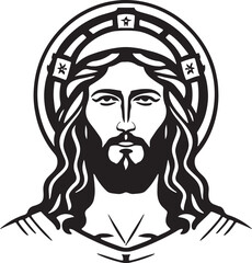 Stunning vector art of the Jesus Christ emblem.
