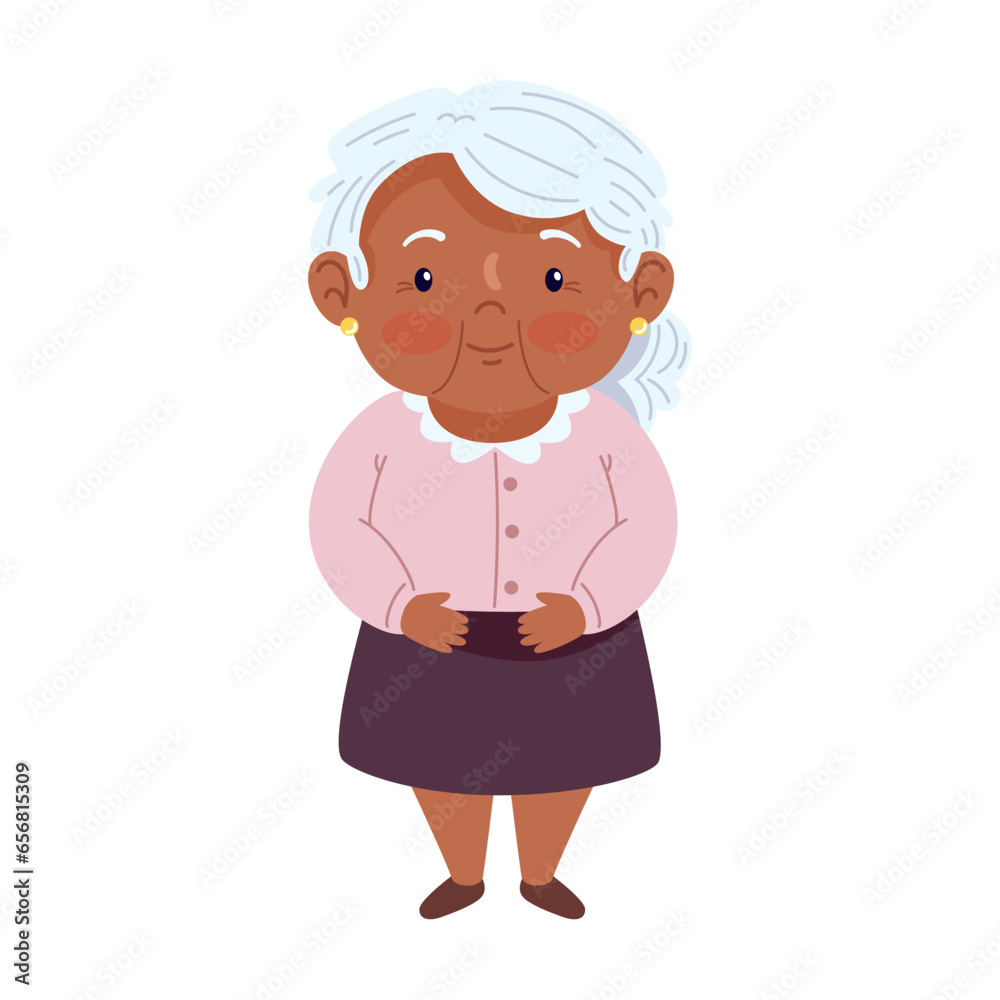 Poster grandma happy character