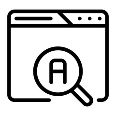 Fototapeta premium advance search line icon