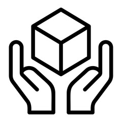 cube line icon