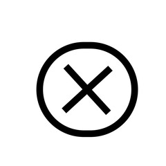 cross delete cancel button