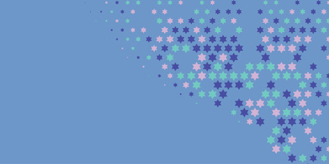 Stars wide banner Two Color Abstract Illustration background beautiful wallpaper of colorful multi sizes stars