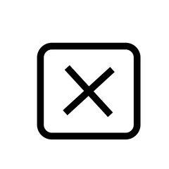 Obraz premium cross delete cancel button