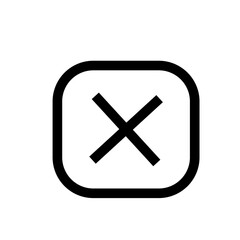 Obraz premium cross delete cancel button