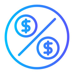 Obraz premium percent gradient icon