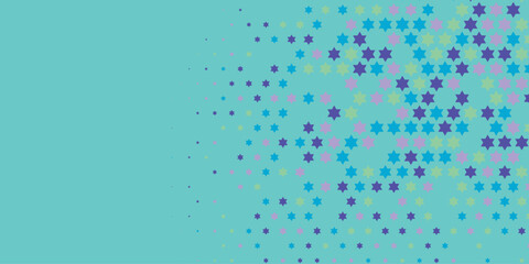 Stars wide banner Two Color Abstract Illustration background beautiful wallpaper of colorful multi sizes stars