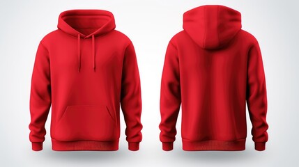 front red hoodie, back red hoodie, set of red hoodies, red hoodie, red hoody, hoodie mockup, red hoodie mockup, red hoodie template, red hoodie isolated, easy to cut out, hoodie cutout - obrazy, fototapety, plakaty