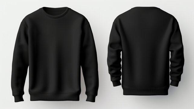 Simple black sweatshirt top
