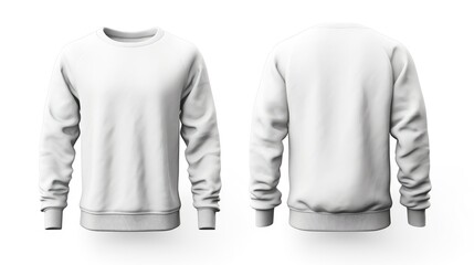 front white sweatshirt, back white sweatshirt, set of white sweatshirt, white sweatshirt, white sweatshirt mockup, white sweatshirt template, white sweatshirt isolated, sweat shirt, easy to cut out
