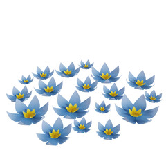 Beautiful flower 3d render clipart