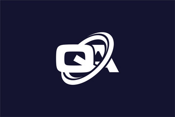 QA creative letter logo design vector icon illustration