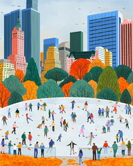 Simple 2D Interior Vector Illustration