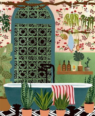 Simple 2D Interior Vector Illustration