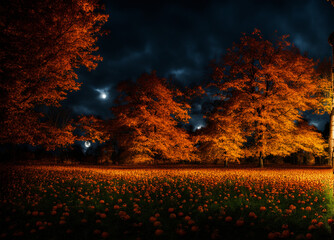 This eerie Halloween stock photo captures the essence of a hauntingly beautiful night .