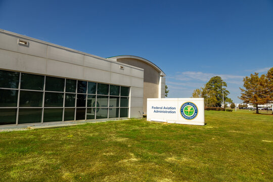 Federal Aviation Administration sign and logo at the FAA office in Jackson, MS