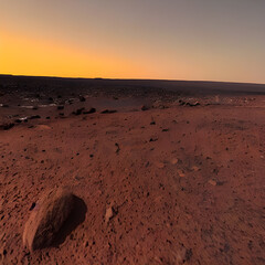 Mars at Dusk: A Spectacular Sunset View of Our Home Planet