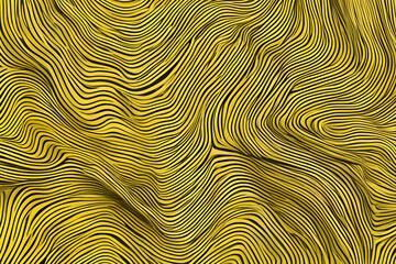 vibrant yellow abstract forms - obrazy, fototapety, plakaty