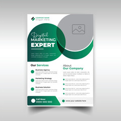 Corporate business flyer brochure template for annual report with creative idea