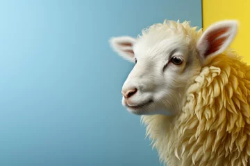 Fotobehang 羊の顔,Generative AI AI画像 © beeboys