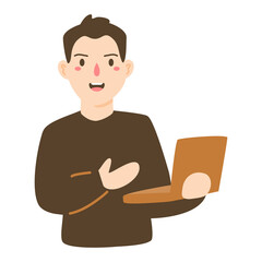 business people working illustration style