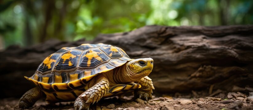 Indian Star Tortoise in Indroda Nature Park Gandhinagar India