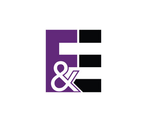 E&E letter logo design vector template