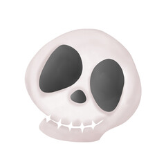 a cartoon skull