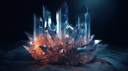 Beautiful quartz crystal minerals gemstones