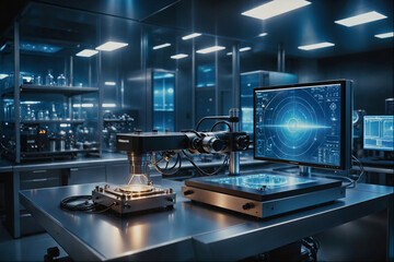 Naklejka premium Concept of Future Materials Research Laboratory