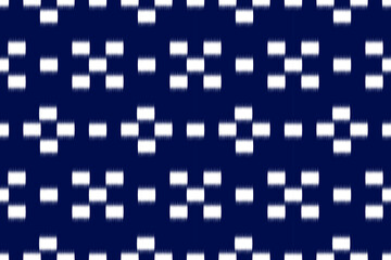 Fabric ethnic pattern art. Ikat seamless pattern in tribal. American, Mexican style. Design for background, wallpaper, illustration, fabric, clothing, carpet, textile, batik, embroidery.