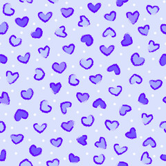 abstract blue love print. blue heart seamless pattern. blue valentine background. good for fabric, wallpaper, backdrop, textile, dress, banner, pajama, fashion design.