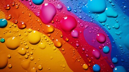 paint water drops on colorful background