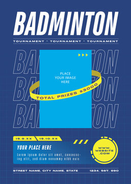 Badminton Tournament Flyer Template