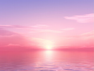 Naklejka na ściany i meble Pink sunset over the sea