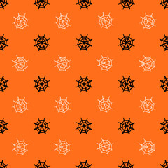 Halloween spider web seamless pattern background