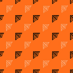 Halloween spider web seamless pattern background