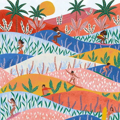 Simple 2D Nature Vector Illustration