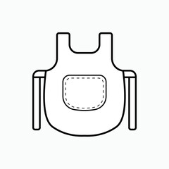 Apron Icon. Cook, Chef Uniform Symbol. Applied for Design, Presentation, Website or Apps Elements - Vector.