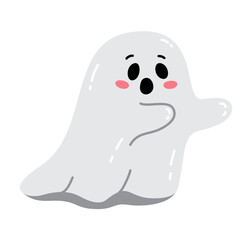 Cute Halloween Ghost Vector 