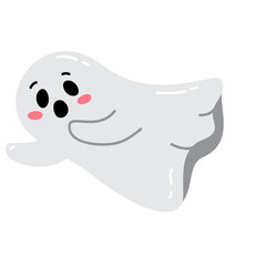 Cute Halloween Ghost Vector 