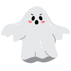 Cute Halloween Ghost Vector 