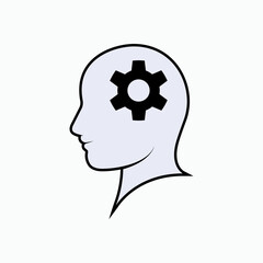 Think Icon. Creative, Inspiration. Futuristic, Innovative Symbol. Applied for Design, Presentation, Website or Apps Elements - Vector.