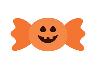 Flat Candy for Halloween Trick or Treat Doodle Cartoon Vector Illustration